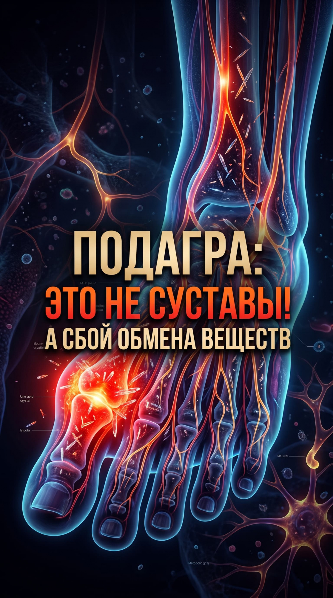 Подагра — это не суставы: как снизить мочевую кислоту и наладить обмен веществ Подагра — это не суставы: как снизить мочевую кислоту и наладить обмен веществ